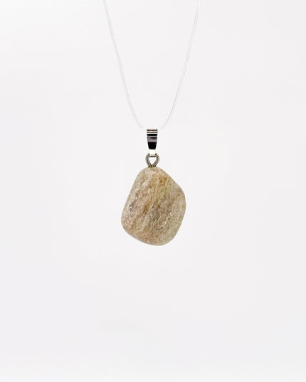 Aventurin weiß (Muskovit-Quarzit) Anhänger - 925 Silber