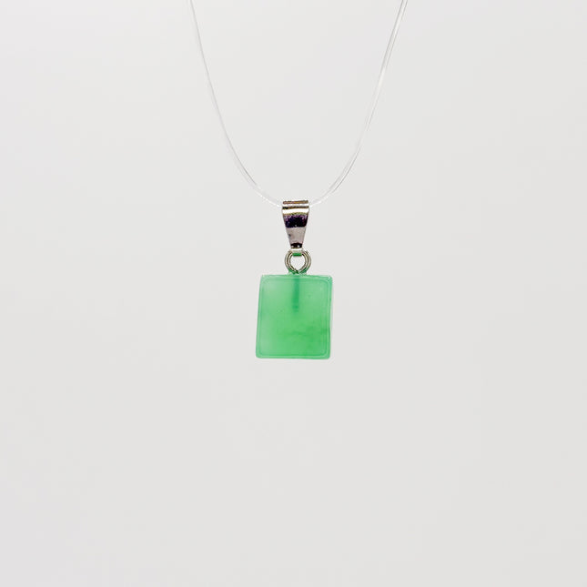 Chrysopras (geschliffen) Anhänger - 925 Silber