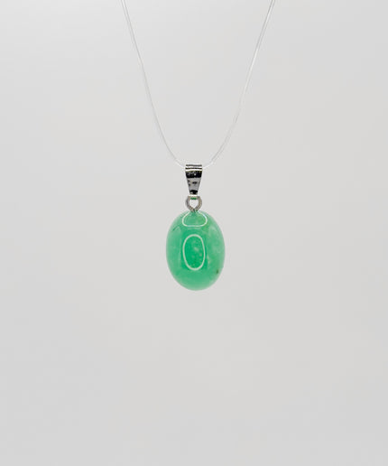 Chrysopras (geschliffen) Kettenanhänger