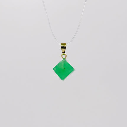 Chrysopras (geschliffen) Anhänger - vergoldet 925 Silber