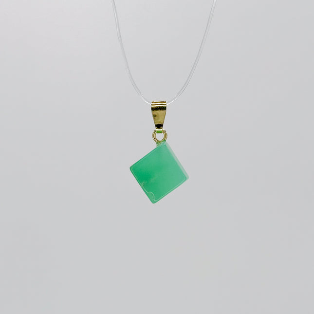 Chrysopras (geschliffen )Kettenanhänger