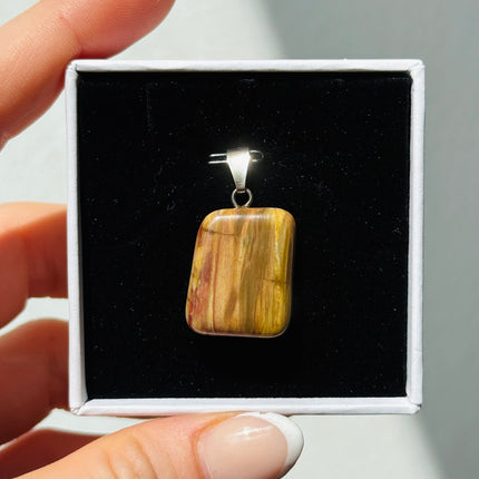 Versteinertes Holz Kettenanhänger