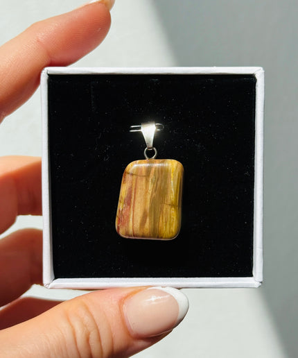Versteinertes Holz Kettenanhänger