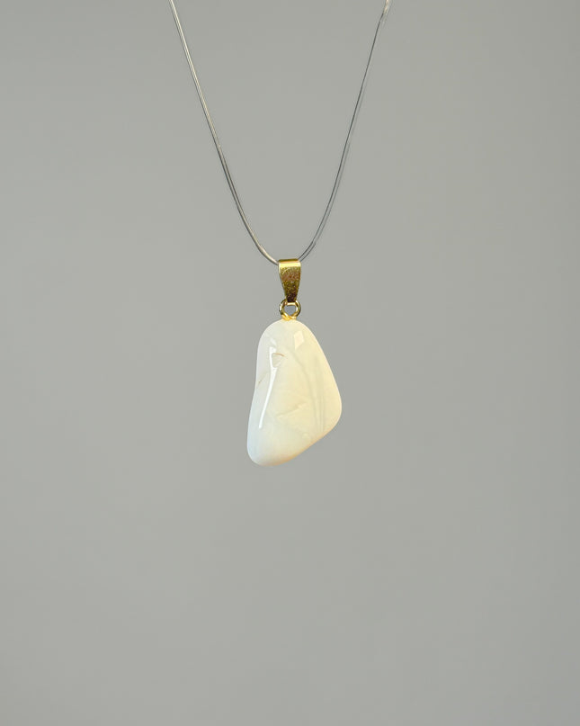 Opal weiß Kettenanhänger