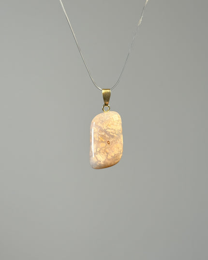 Rosa Moosachat Kettenanhänger