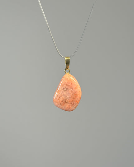 Rosa Moosachat Kettenanhänger