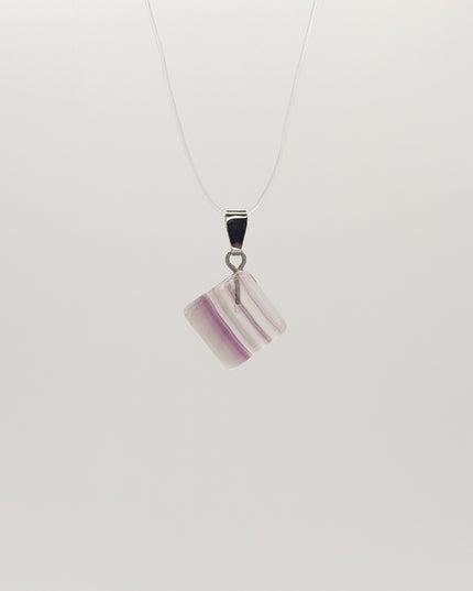 Fluorit "Sacred Geometry" Anhänger - 925 Silber
