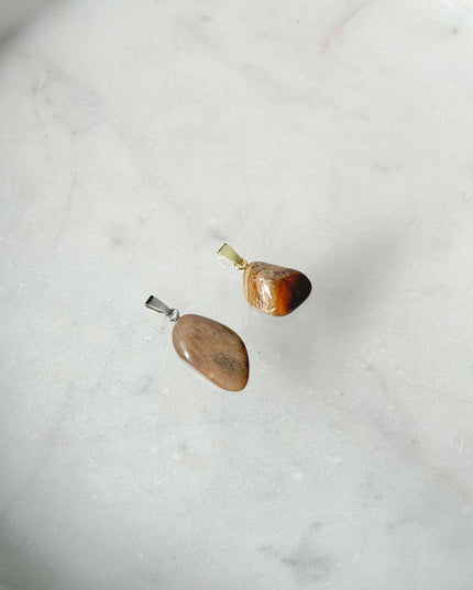 Versteinertes Holz Kettenanhänger