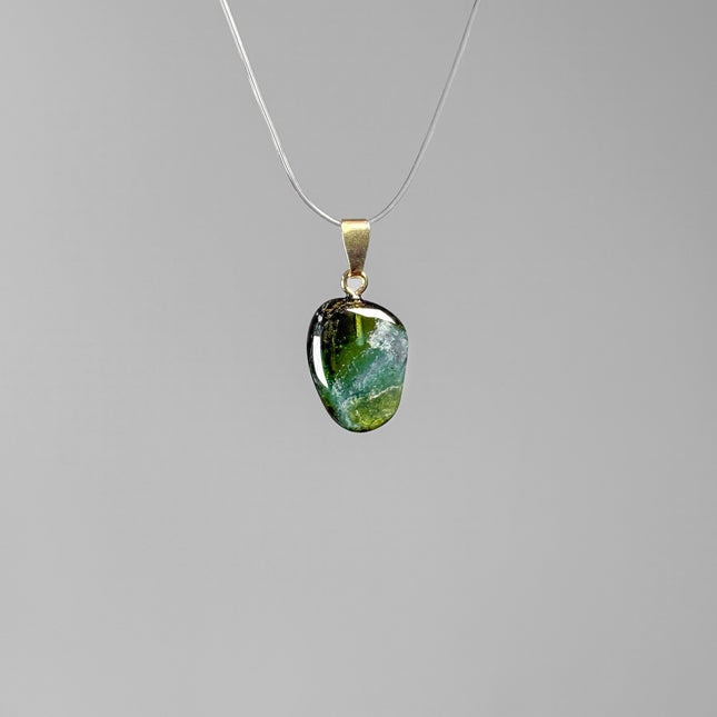 Grüner Turmalin Kettenanhänger
