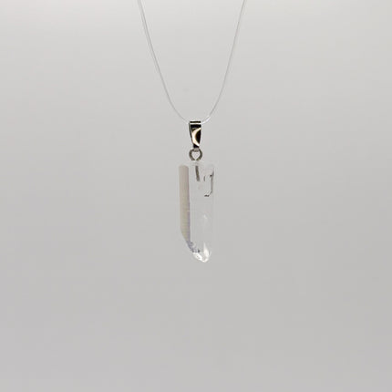 Lemurienquarz (Bergkristall) Anhänger - 925 Silber