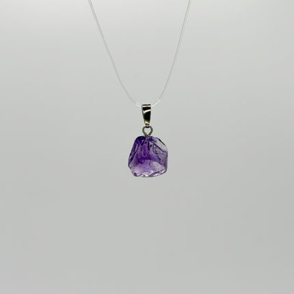 Amethyst Nugget/Rohstein Anhänger - 925 Silber