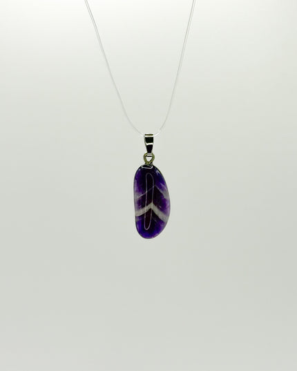 Amethyst Chevron Kettenanhänger