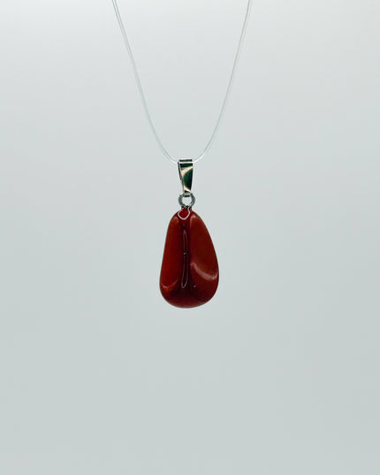 Jaspis rot Anhänger - 925 Silber