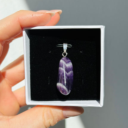 Amethyst Chevron Kettenanhänger