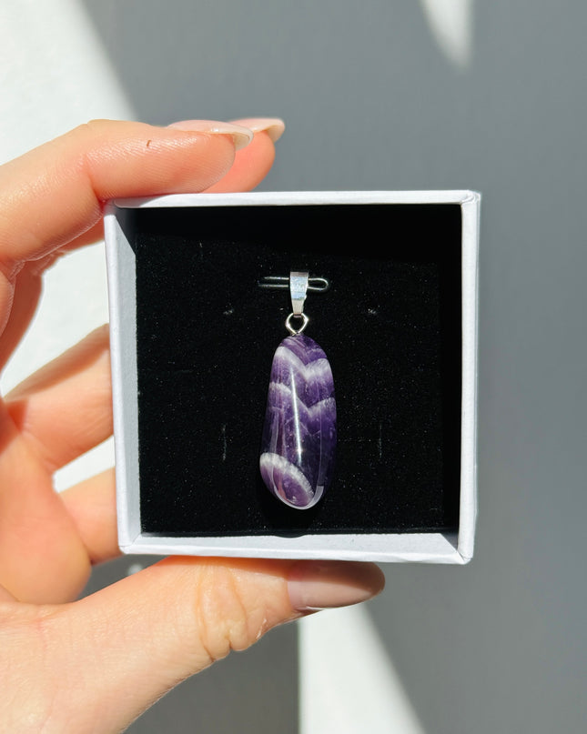 Amethyst Chevron Kettenanhänger