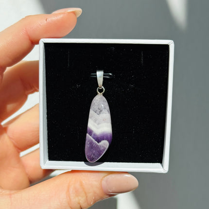 Amethyst Chevron Kettenanhänger
