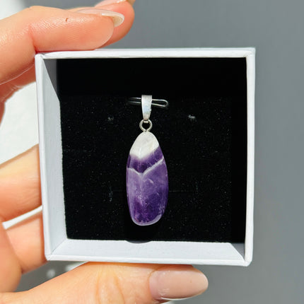 Amethyst Chevron Kettenanhänger
