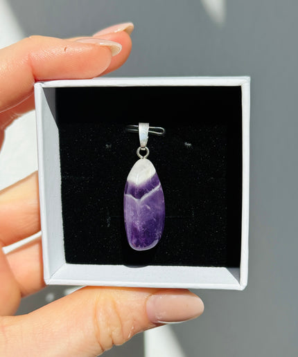 Amethyst Chevron Kettenanhänger