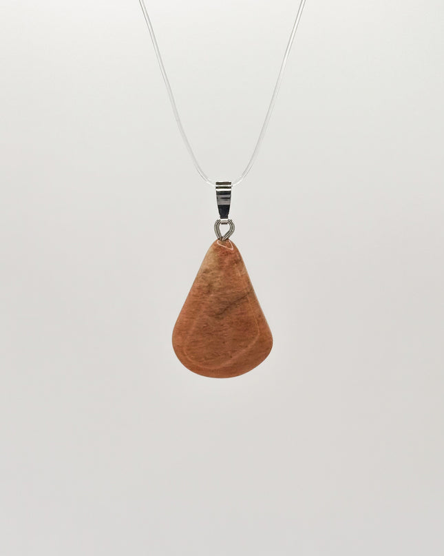 Mondstein (Orangener Mondstein) Anhänger - 925 Silber