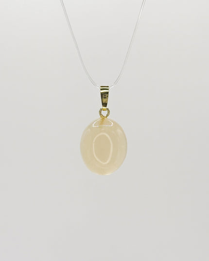 Mondstein Cabochon Anhänger - 925 Silber vergoldet