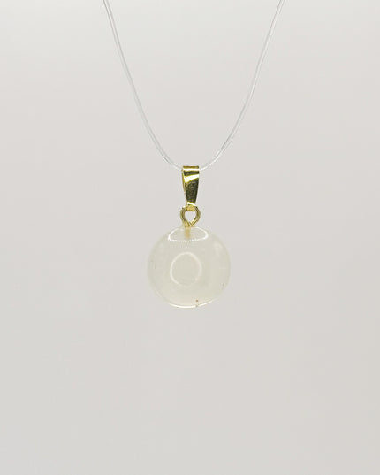 Mondstein Cabochon Anhänger - 925 Silber vergoldet