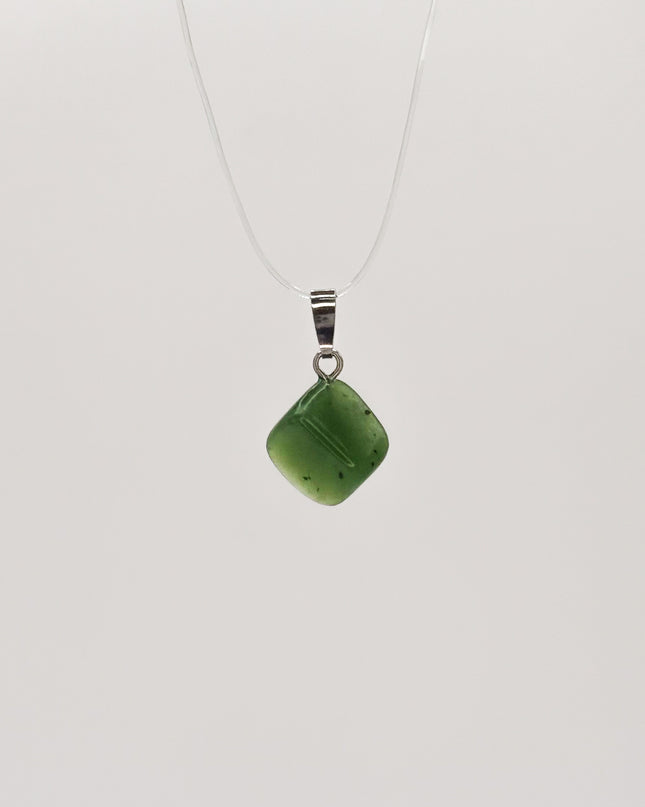 Jade (Jade-Nephrit) Anhänger - 925 Silber