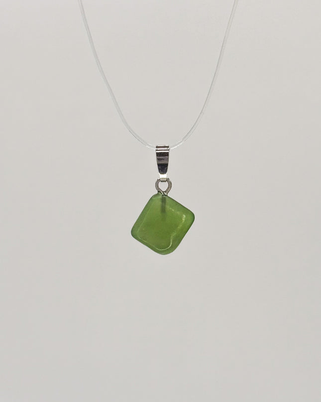 Jade (Jade-Nephrit) Anhänger - 925 Silber