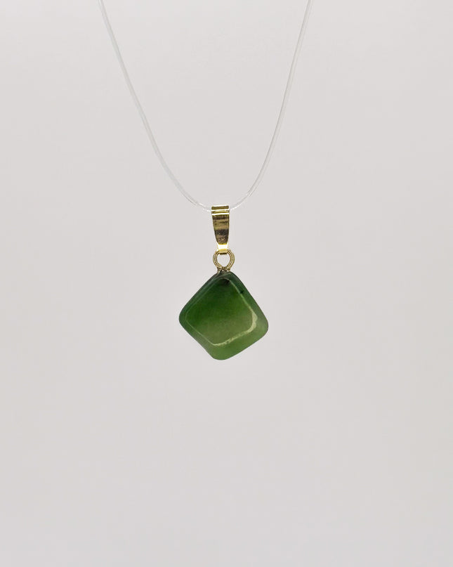 Jade (Jade-Nephrit) Anhänger - 925 Silber vergoldet