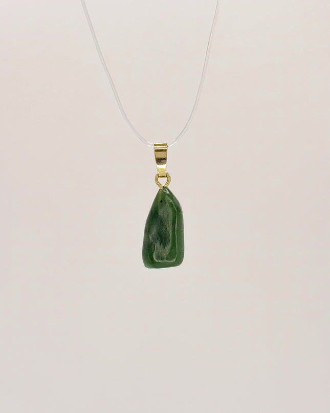 Jade (Jade-Nephrit) Anhänger - 925 Silber vergoldet