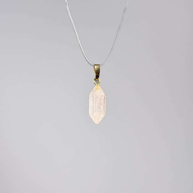 Rosenquarz Doppelender Kettenanhänger