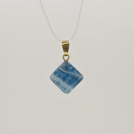 Fluorit "Sacred Geometry" Anhänger - 925 Silber vergoldet