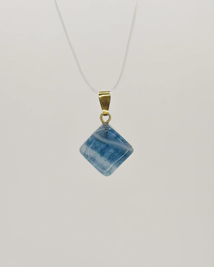 Fluorit "Sacred Geometry" Anhänger - 925 Silber vergoldet
