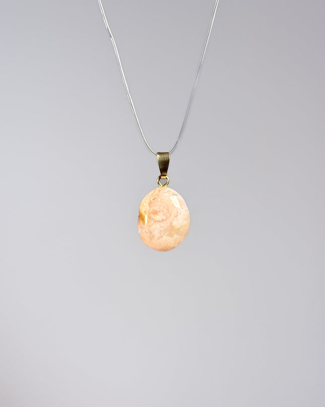 Blumenachat Kettenanhänger