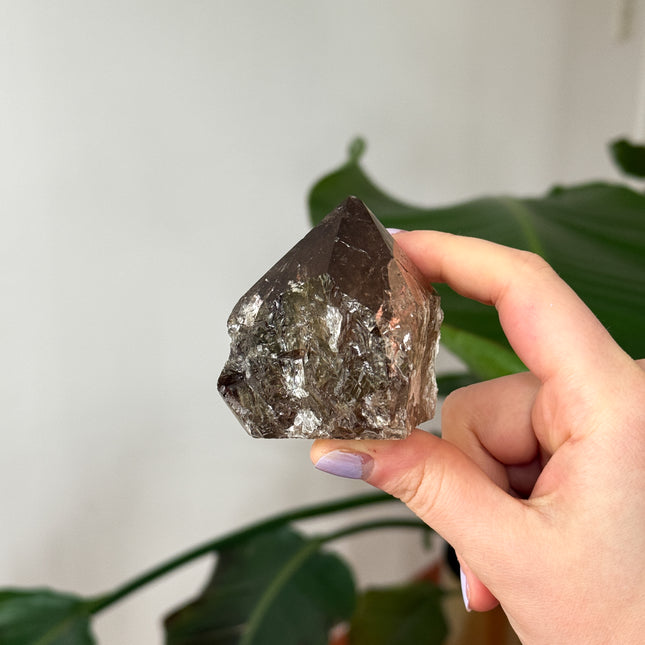 Rauchquarz Spitze (halbpoliert)