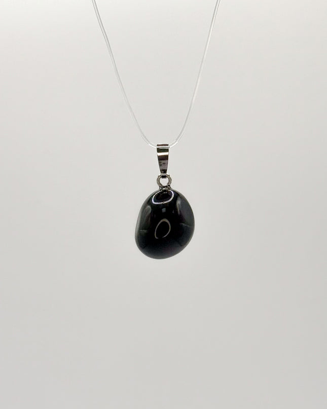 Obsidian (Regenbogenobsidian) Anhänger - 925 Silber