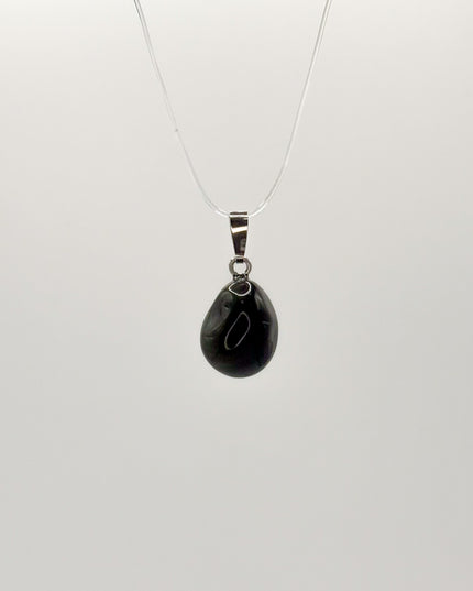 Obsidian (Regenbogenobsidian) Anhänger - 925 Silber