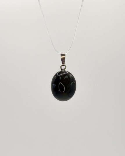 Obsidian (Regenbogenobsidian) Anhänger - 925 Silber