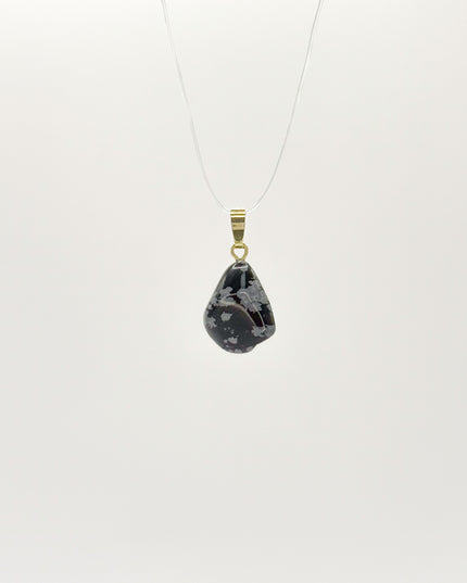 Schneeflocken-Obsidian Kettenanhänger
