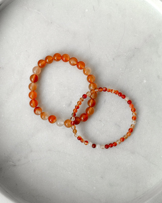 Karneol Perlenarmband (4-8mm Perlen)