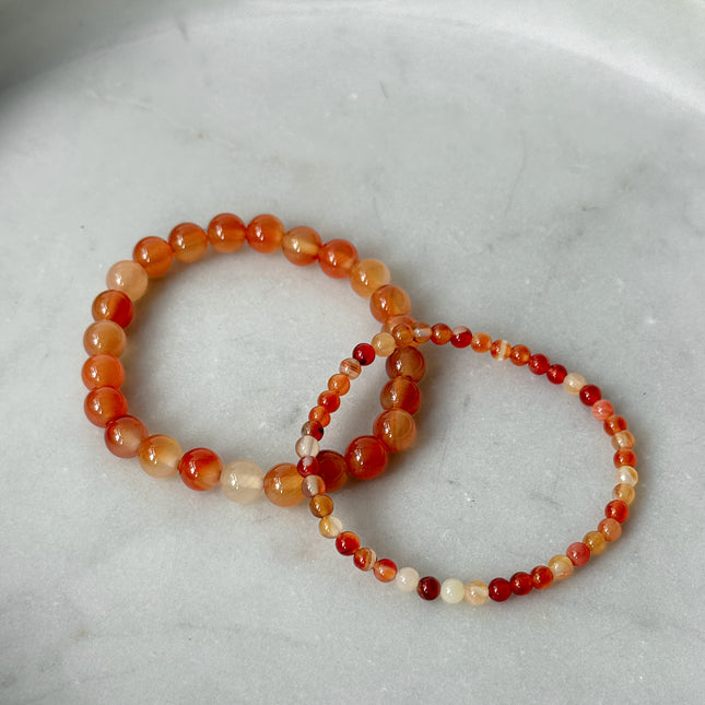 Karneol Perlenarmband (4-8mm Perlen)