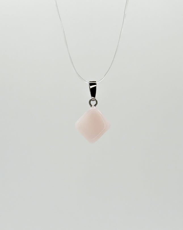 Pink Opal Anhänger - 925 Silber