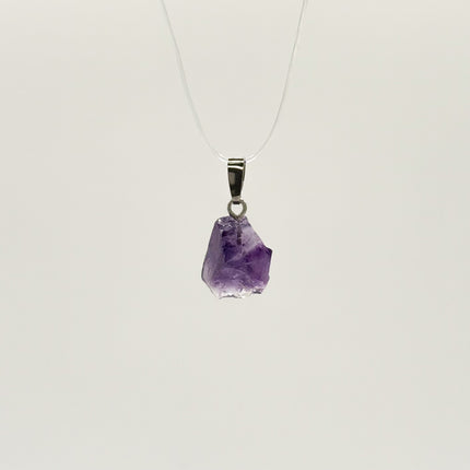 Amethyst Nugget/Rohstein Anhänger - 925 Silber