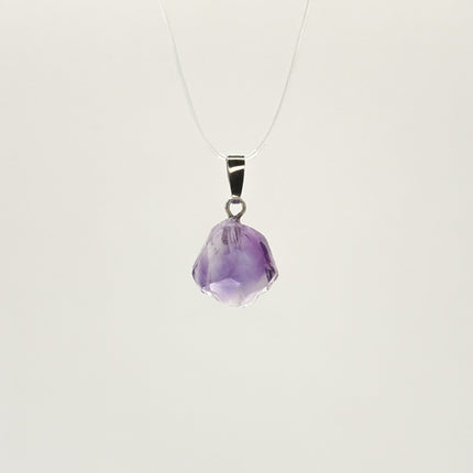 Amethyst Nugget/Rohstein Anhänger - 925 Silber