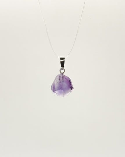 Amethyst Rohstein Kettenanhänger