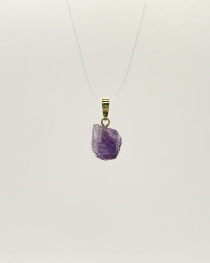 Amethyst Rohstein Kettenanhänger