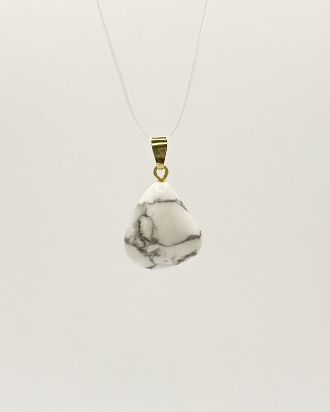 Magnesit Anhänger - 925 Silber vergoldet
