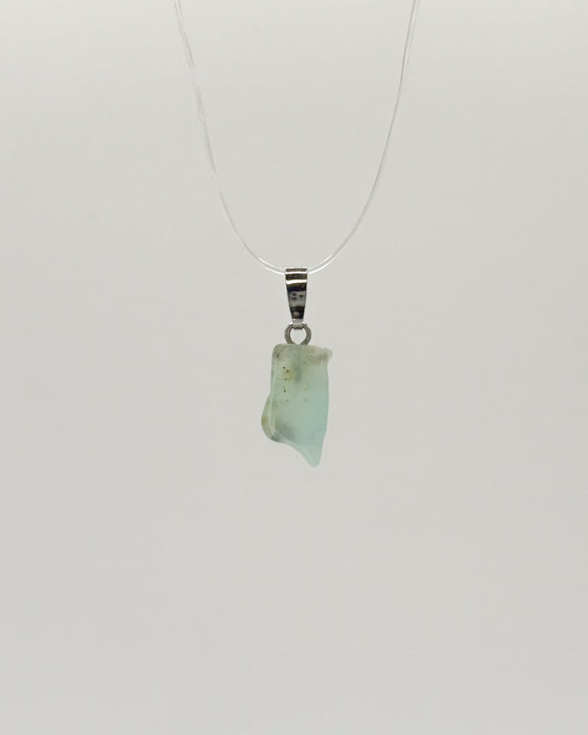 Chrysopal / Andenopal blau Anhänger - 925 Silber