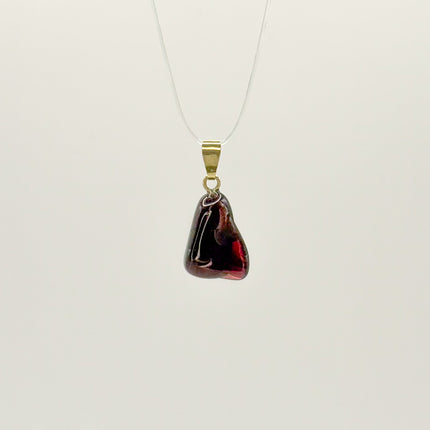 Granat rot Anhänger - 925 Silber vergoldet