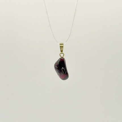 Granat rot Anhänger - 925 Silber vergoldet