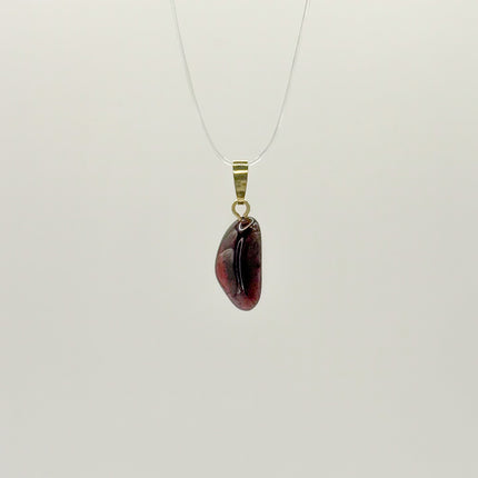 Granat rot Anhänger - 925 Silber vergoldet